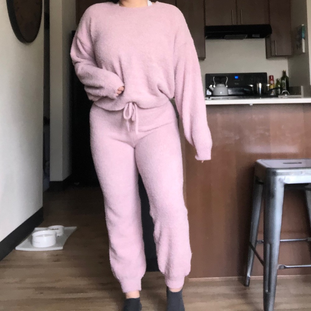Sweet Lovely by Jen Fuzzy Sweater Loungewear Set